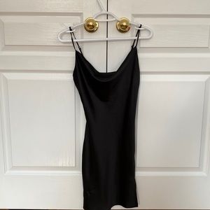 Black slip dress